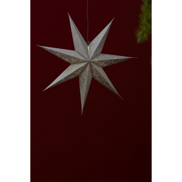 Pappersstjärna Decorus 63 cm, silver - 5