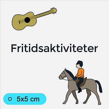 Bildstödsbilder Fritidsaktiviteter, 5x5 cm