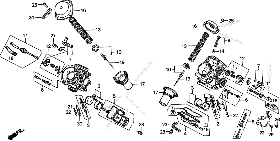 Repsats Keyster sats Honda VT750C RC44 1997-2000  K2343K  - 2