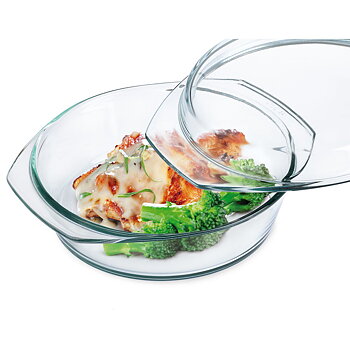 Simax Round baking dish with lid 22.6x18.2x8.2 cm