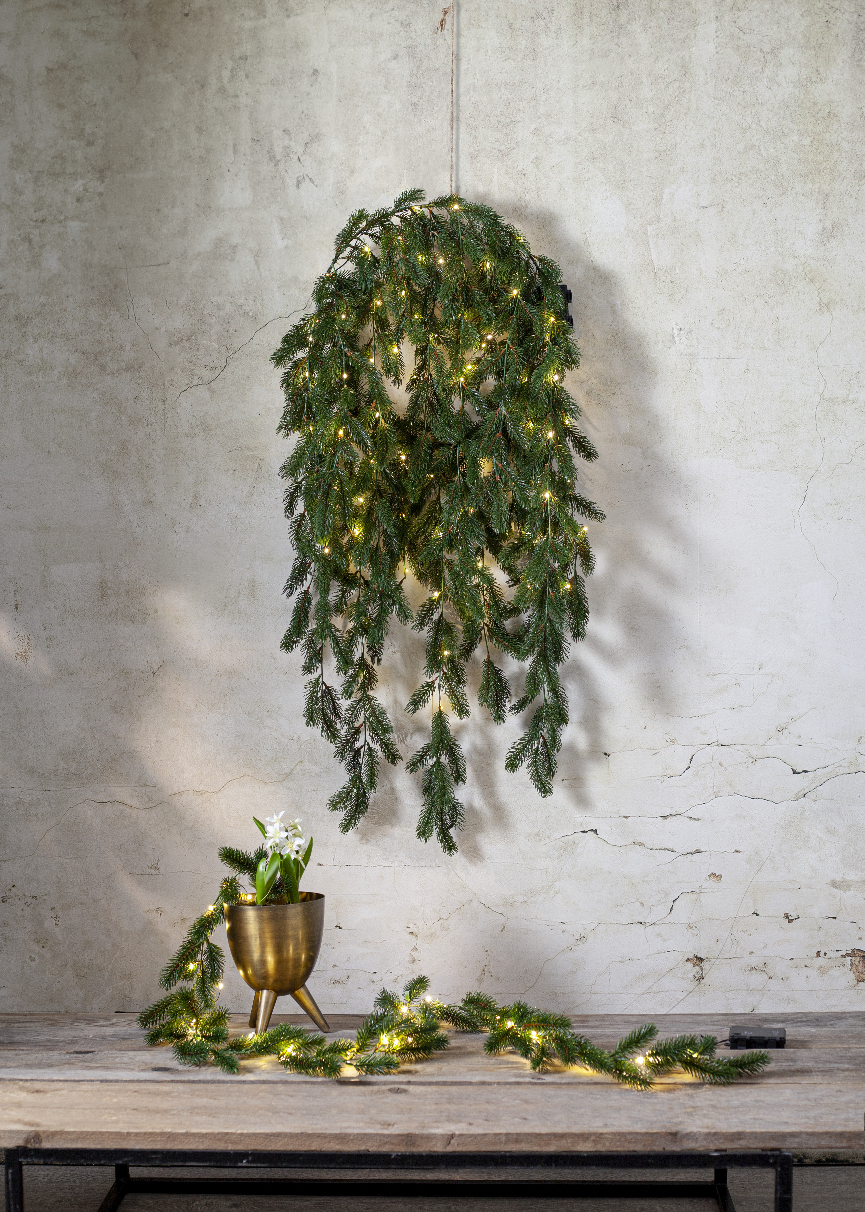 String lights - Garland - Green - 180 cm - Timer - Battery operated - 8