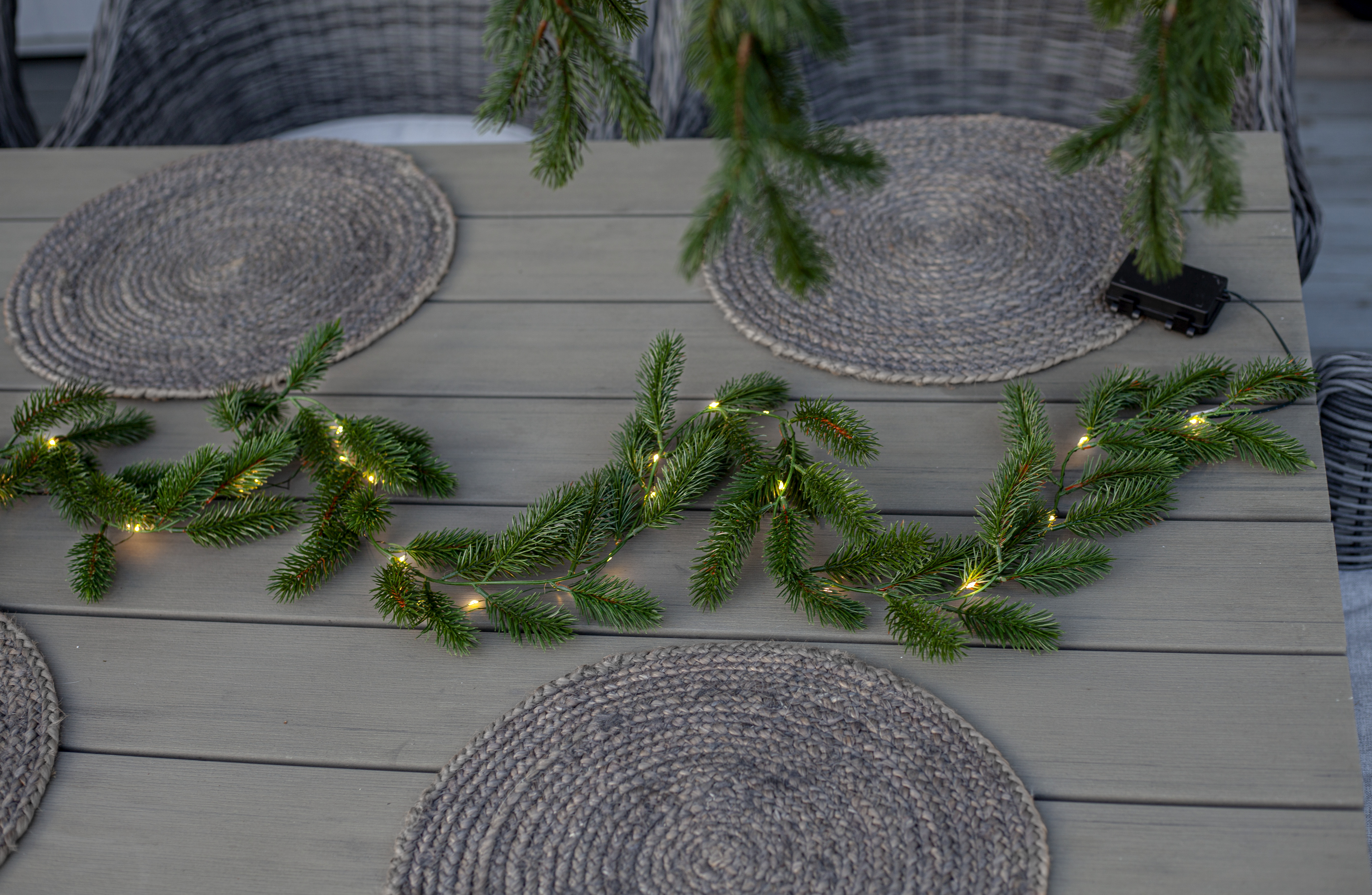 String lights - Garland - Green - 180 cm - Timer - Battery operated - 6
