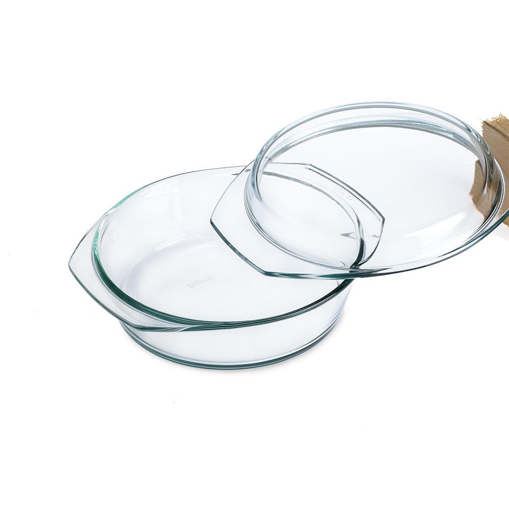 Simax Rund ugnsform  med lock 27,2x22,8x10,3 cm