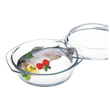 Simax Round baking dish with lid 29,3x24,9x11,3 cm