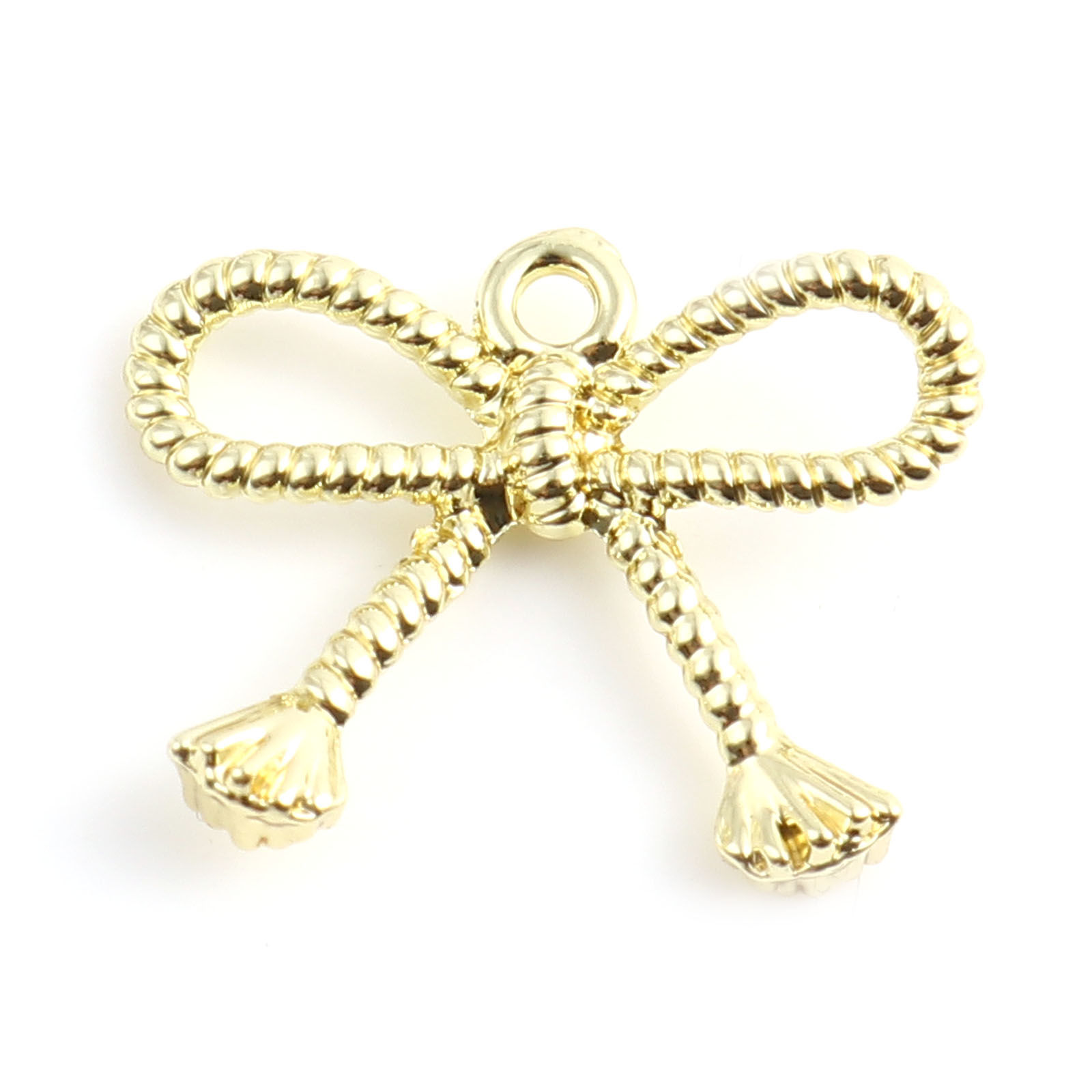 Berlock -  Rosett,tvinnat rep Guld 20mm