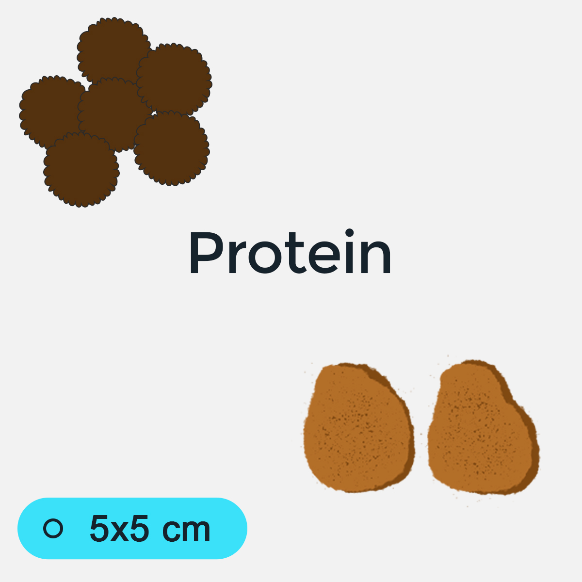Bildstödsbilder Protein, 5x5 cm