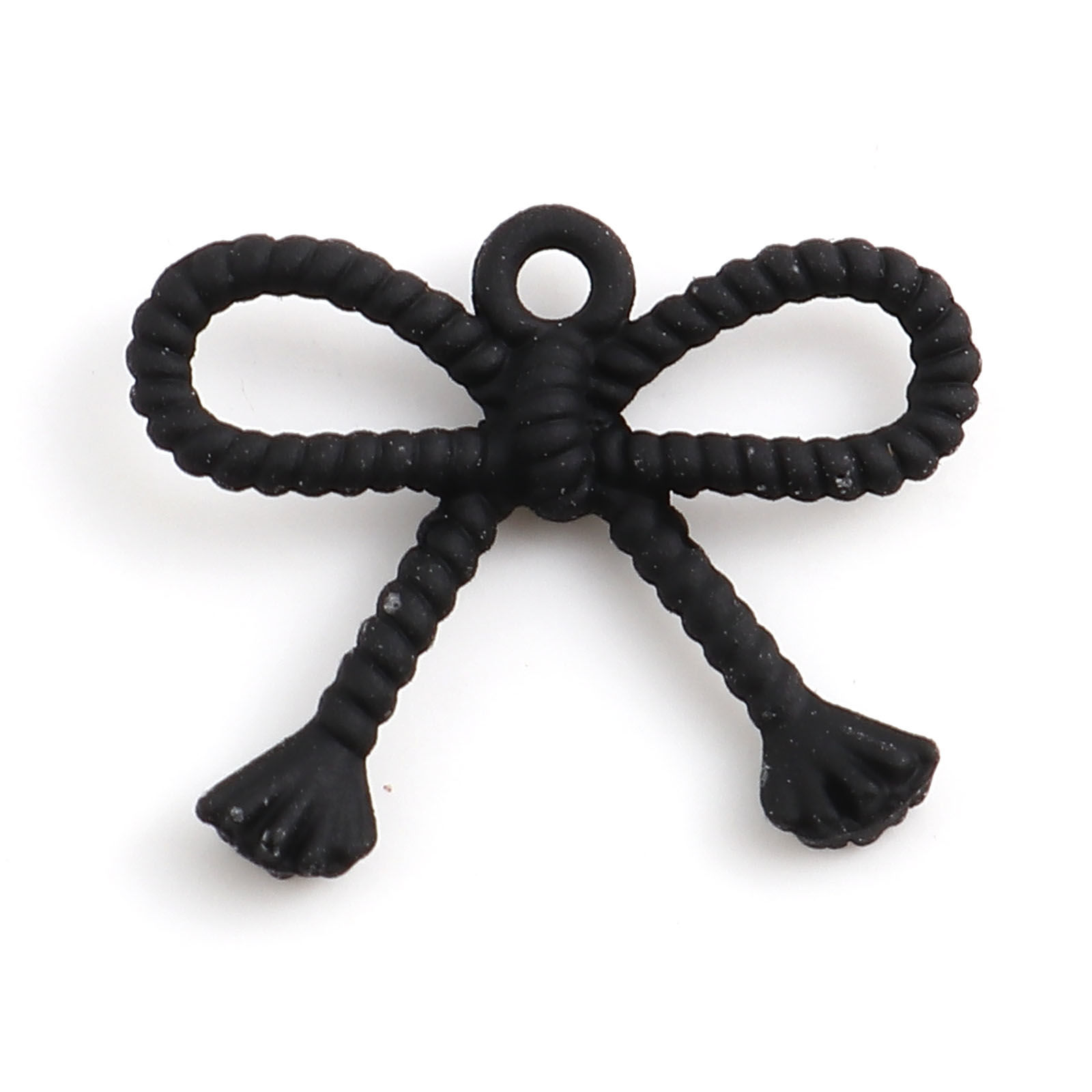 Charm Bowknot rope, black  20mm