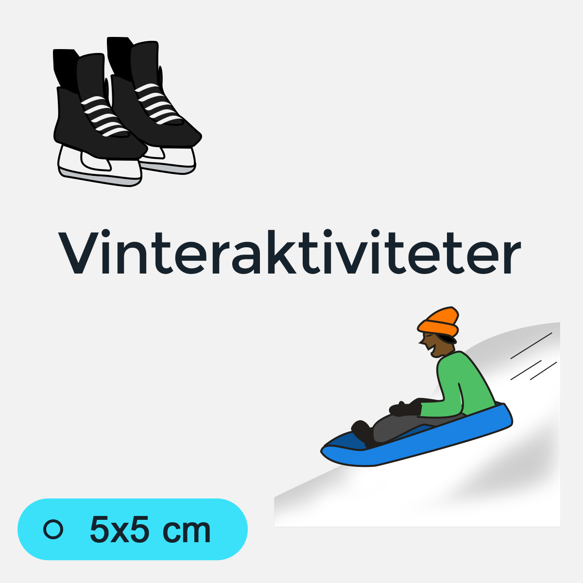 Bildstödsbilder Vinter, 5x5 cm