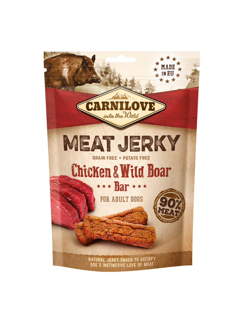 Carnilove Jerky Bar Kyckling och Vildsvin Hundgodis - 100g