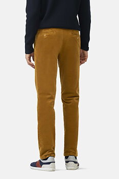 Bruna (amber) chinos i exklusiv bredspårig manchester (Cord) och modern passform (Meyer / Bonn)