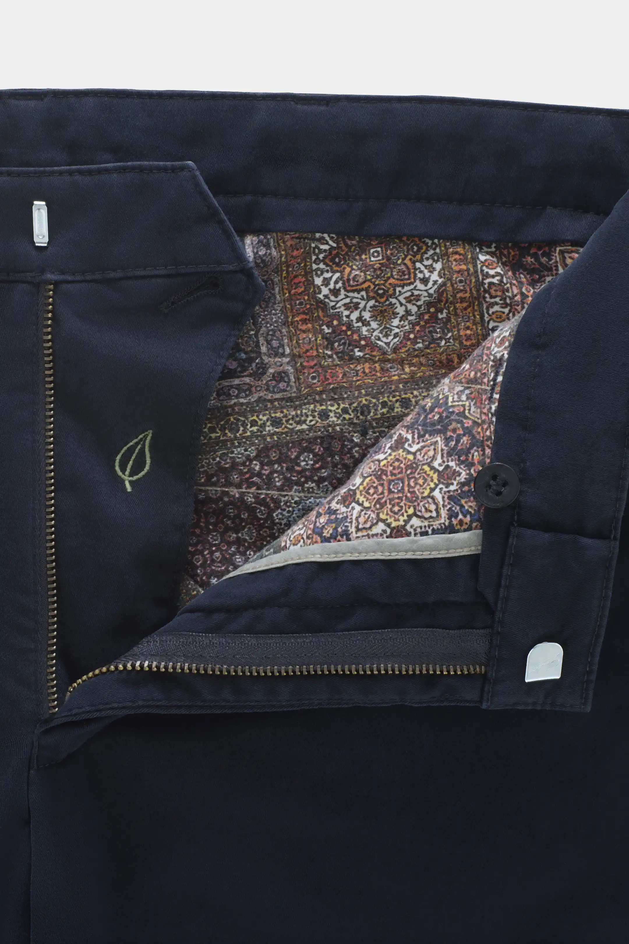 Blå (navy) chinos med thermofoder i Fine Twill och modern passform (Meyer / Bonn) - 6