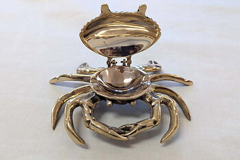 Krabba mässing 18x13 cm