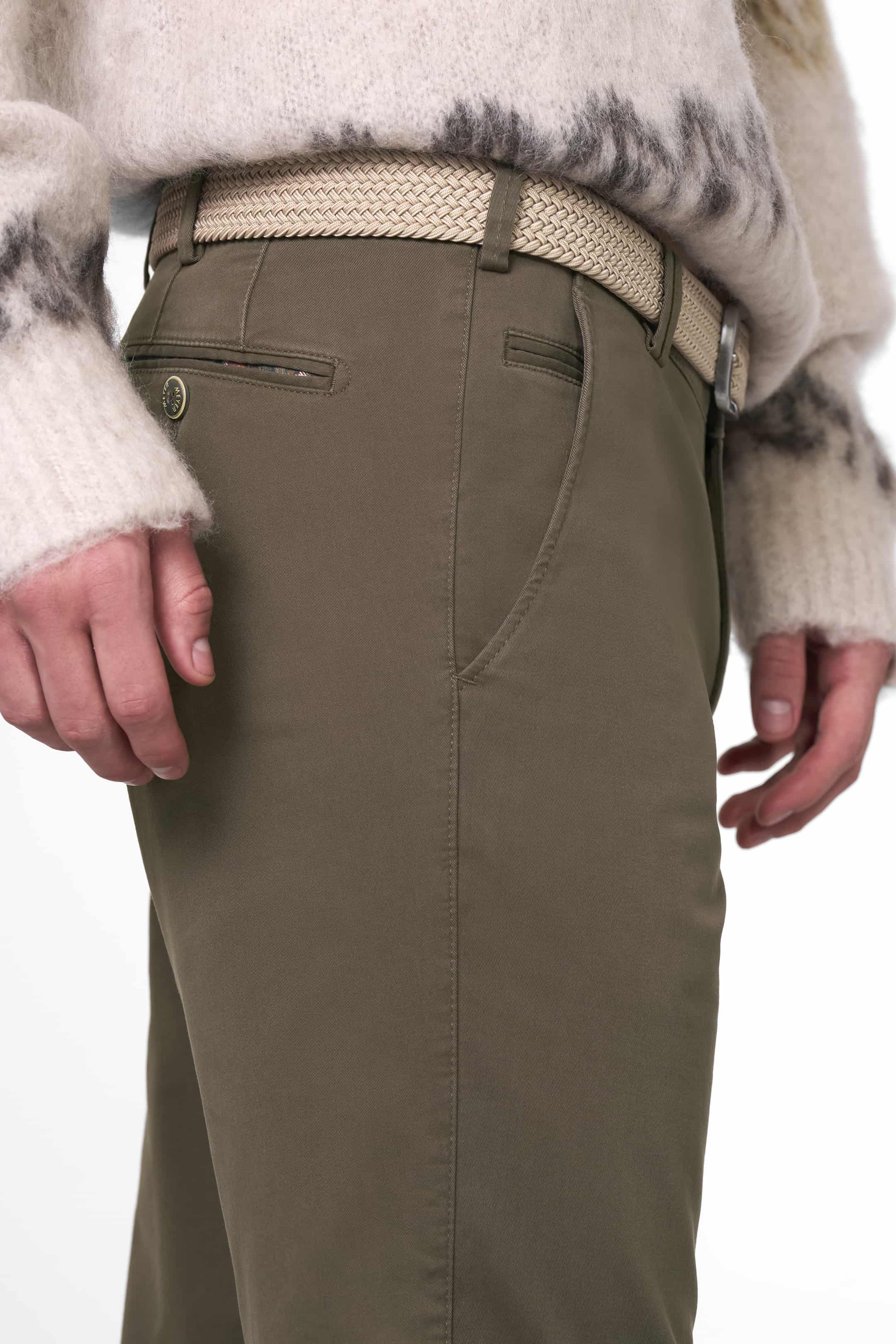 Bruna (mocha) chinos med thermofoder i Fine Twill och modern passform (Meyer / Bonn) - 4