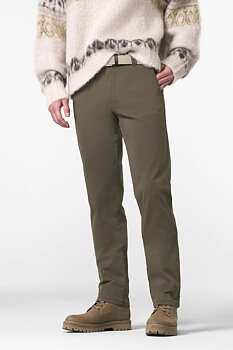 Bruna (mocha) chinos med thermofoder i Fine Twill och modern passform (Meyer / Bonn)