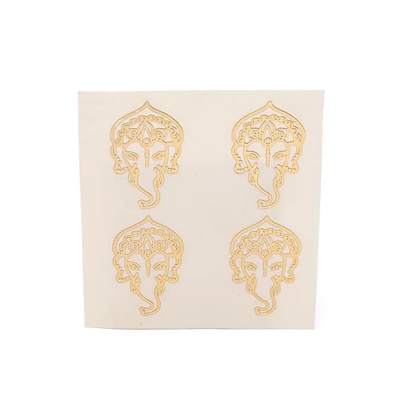 Metall klistermärke Ganesh  guld 4x