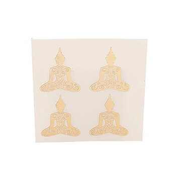Metall klistermärke Buddha guld 4x