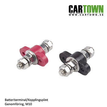 Batteriterminal-Genomföring M10 12v 1par