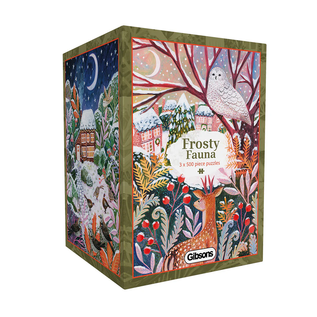 Frosty Fauna (3x500) Jigsaw Puzzle