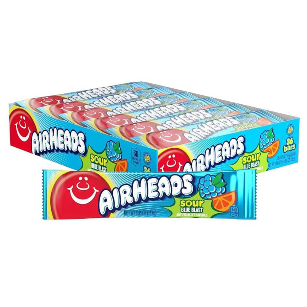 Airheads Sour Blue Blast 36-count (561 g)