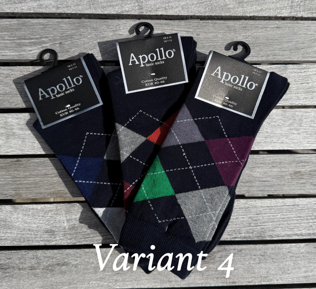 Argylemönstrad herrstrumpa 3-pack - 5