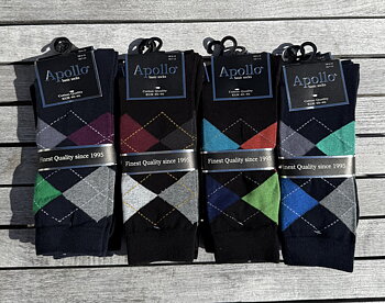Argylemönstrad herrstrumpa 3-pack