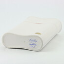 Inger Persson (1980s) White Bottle Vase with Red Linear Decor 28 cm