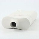 Inger Persson (1980s) White Bottle Vase with Red Linear Decor 28 cm