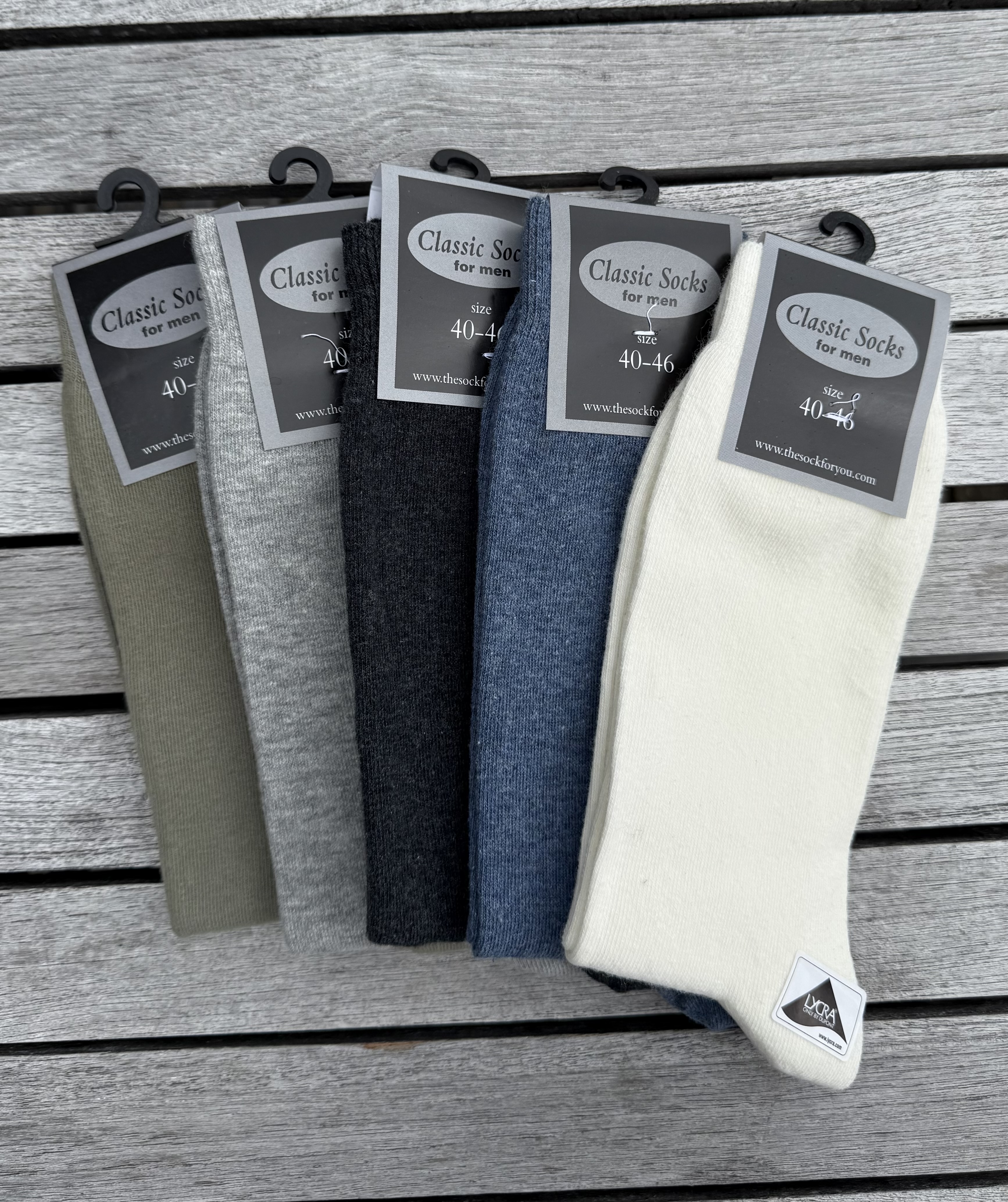 Enfärgad herrstrumpa 5-pack - 3
