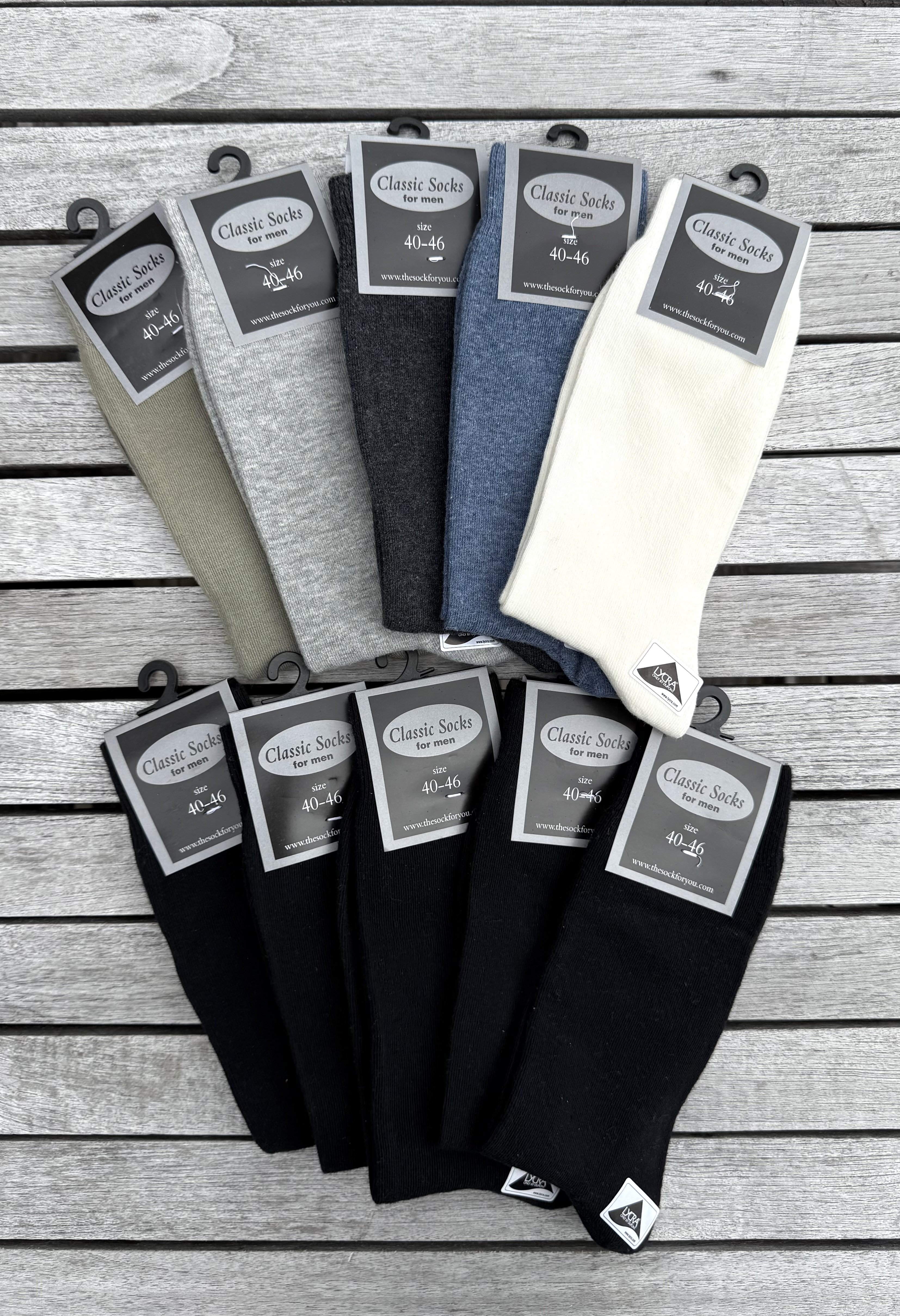 Enfärgad herrstrumpa 5-pack