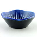Carl-Harry Stålhane (Anemone 1960s) Blue Five-Sided Bowl with Linear Relief 8 cm (3)