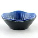Carl-Harry Stålhane (Anemone 1960s) Blue Five-Sided Bowl with Linear Relief 8 cm (4)