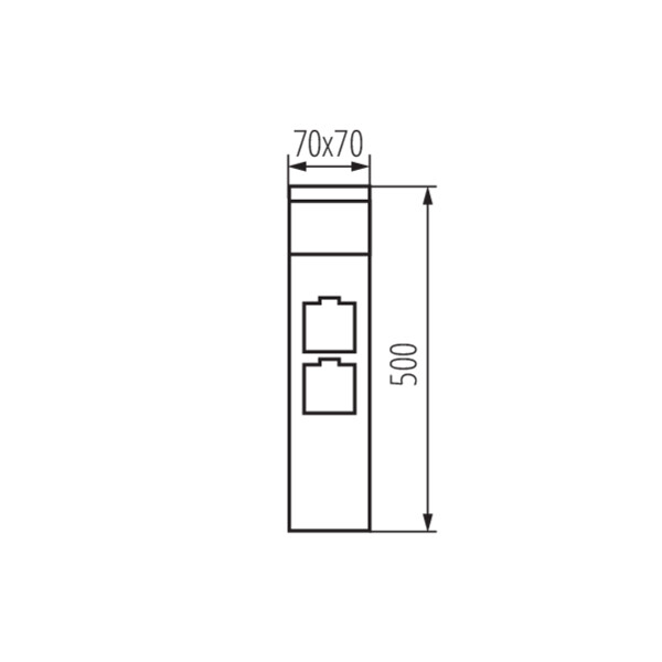 KANLUX DASTEN Pollare 50 cm G9 med uttag - 3