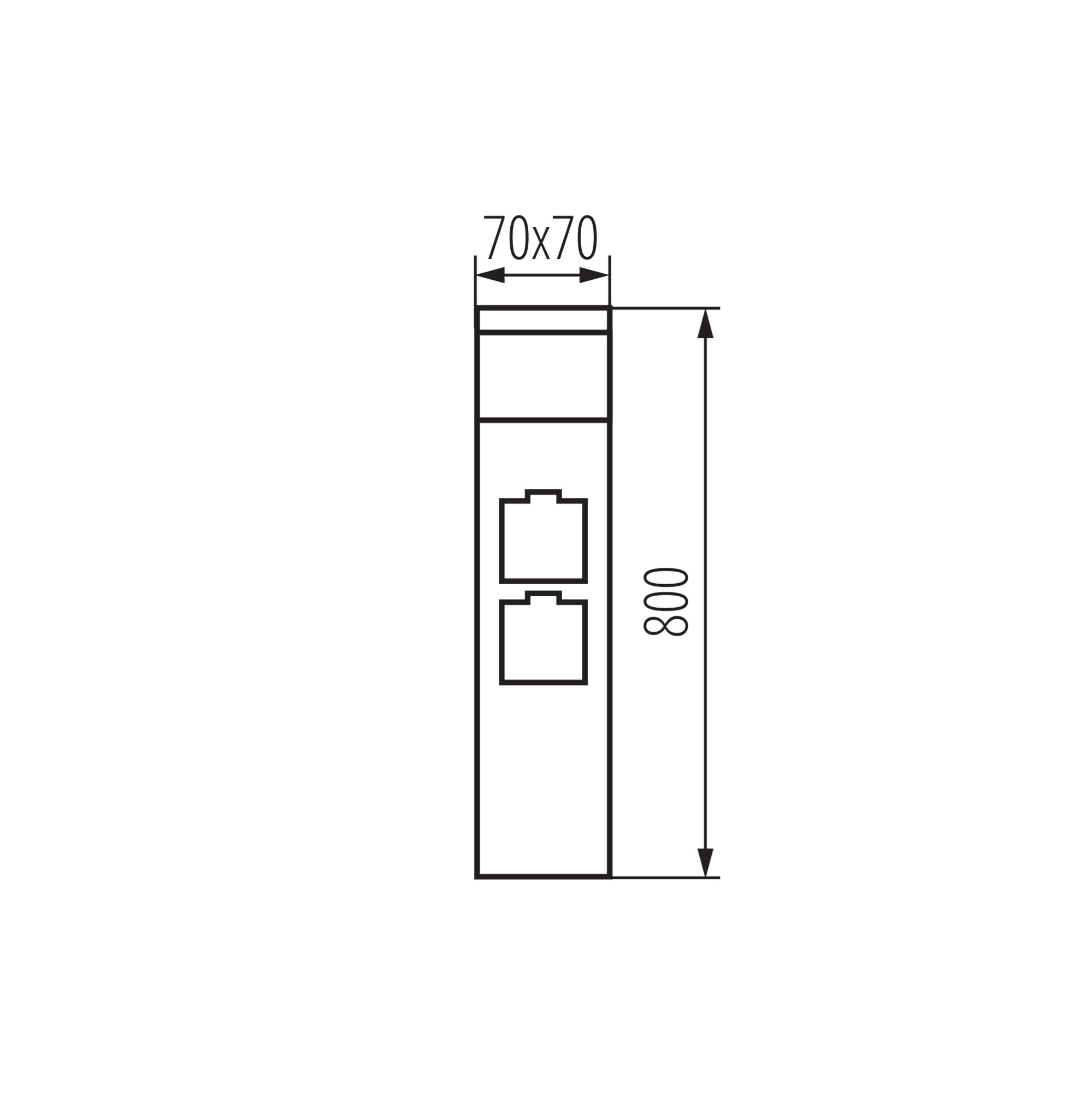 KANLUX DASTEN Pollare 80 cm G9 med uttag - 3