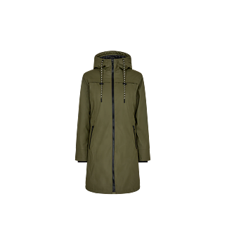 FREE/QUENT Water Repellent Rain Jacket Green
