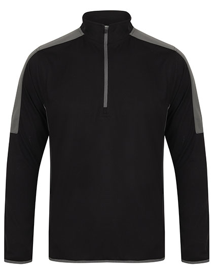 Adults 1/4 Zip Midlayer With Contrast Panelling - 4