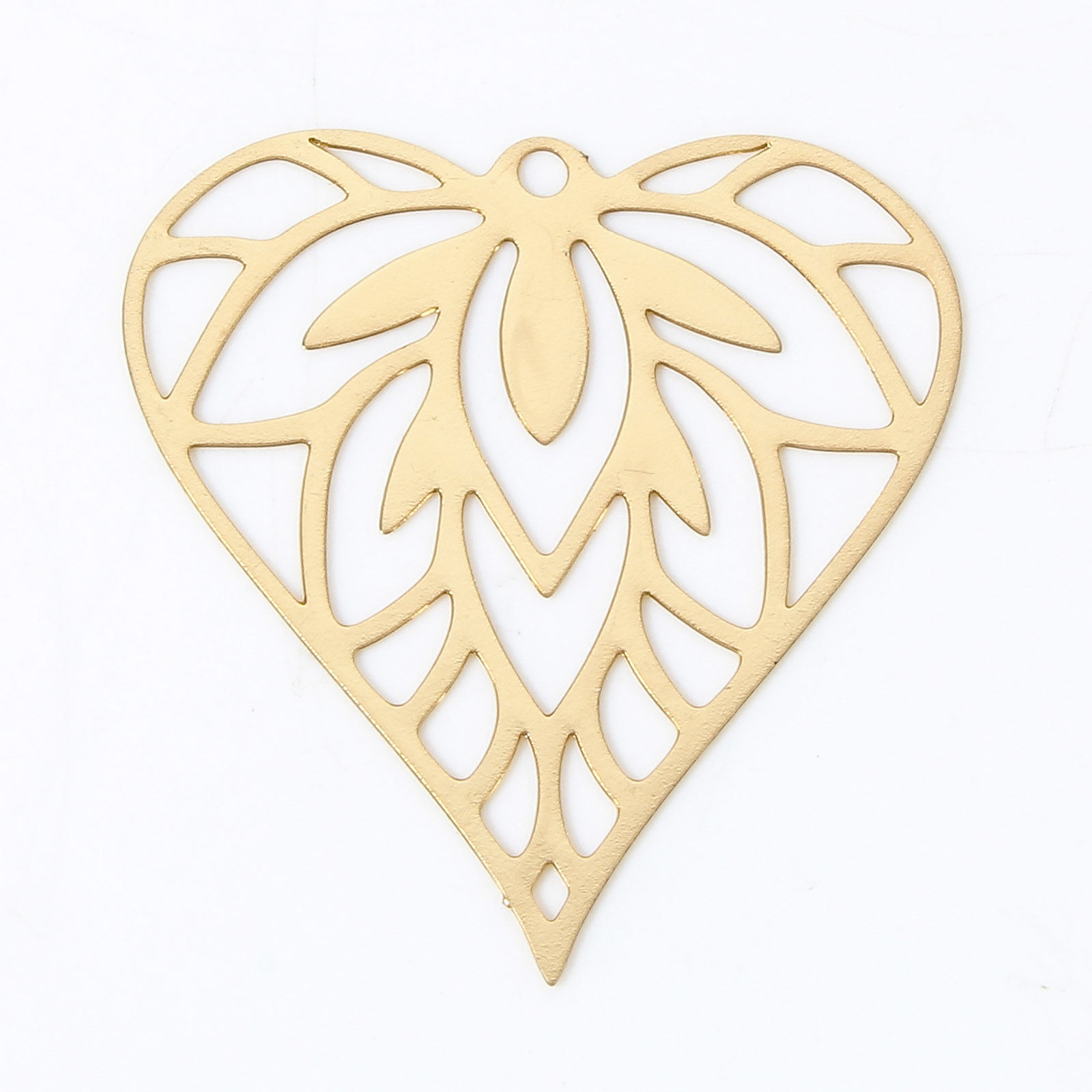 Charm Heart, Filigree , gold
