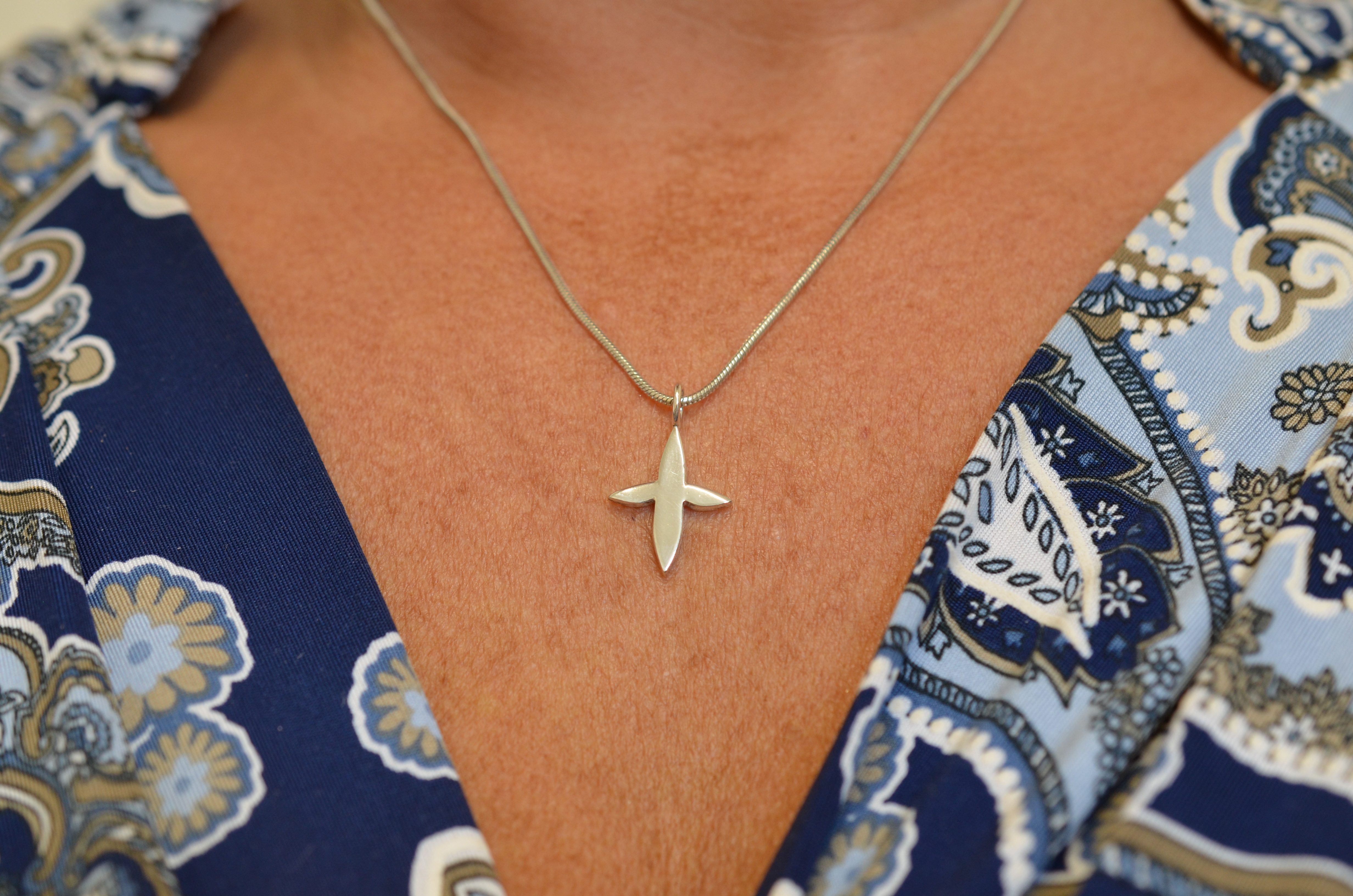 Second Hand Efva Attling silver necklace "Orchid Ear" - 3
