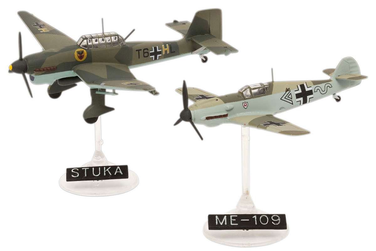 Model set: Messerschmitt BF109E+JU87B Stuka 1/144 - 2