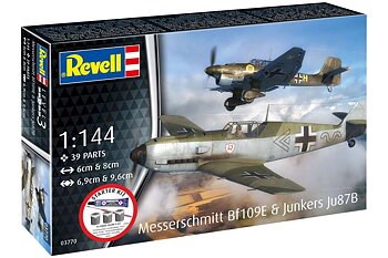 Modellset: Messerschmitt BF109E+JU87B Stuka 1/144