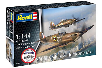 Modellset: Spitfire MK.IA & Hurricane MK.I 1/144