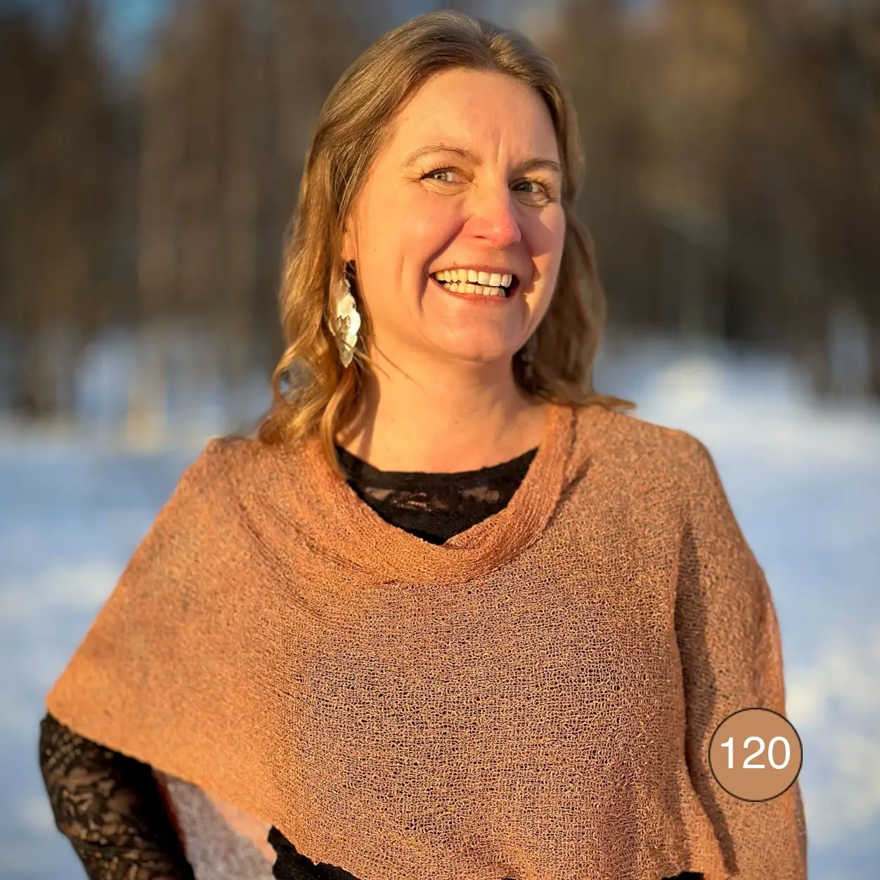 Ulla Jacobsson- Ella- Ponchosjal - Ljus Guldbrun - 2