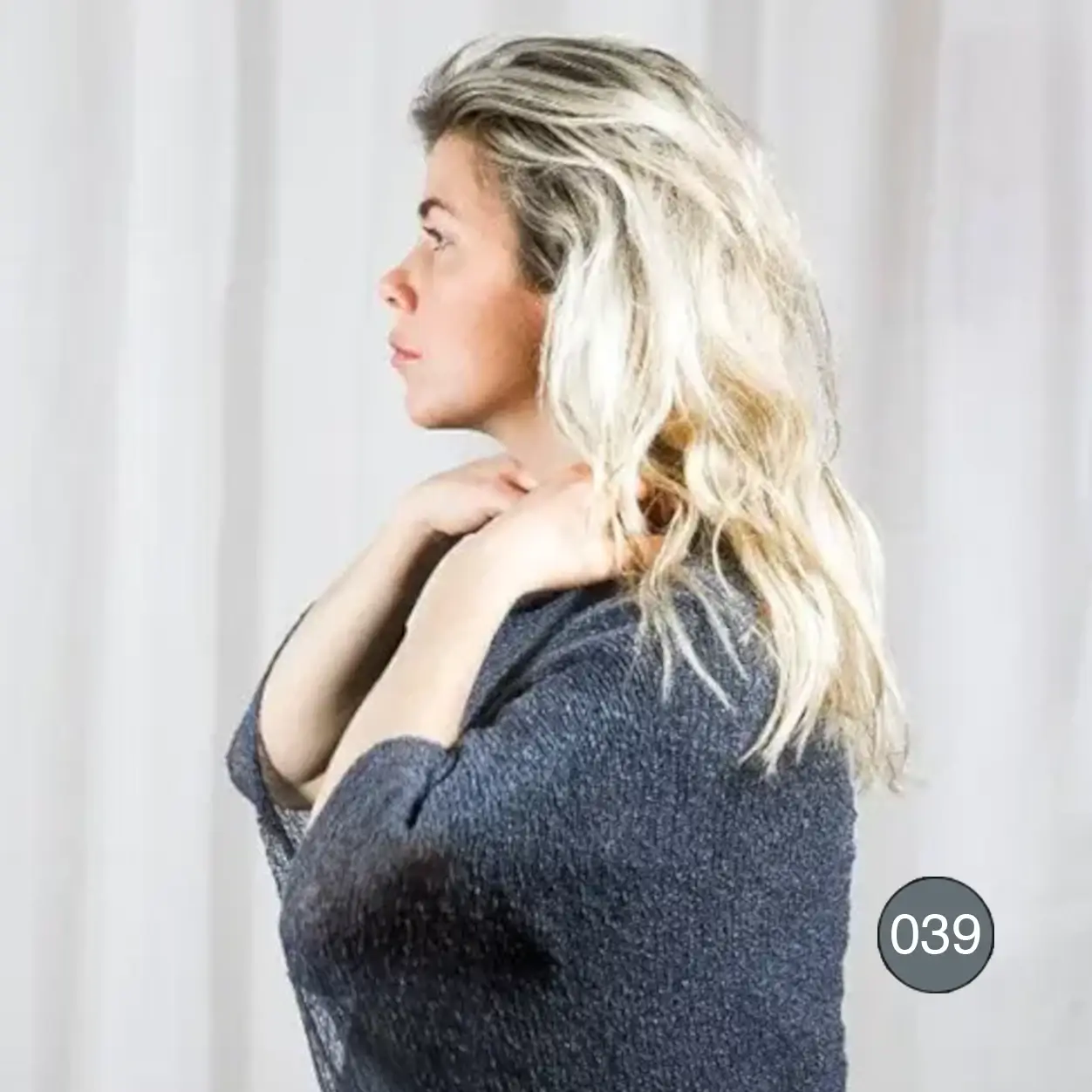Ulla Jacobsson- Ella- Ponchosjal - Anilin/Grå - 2