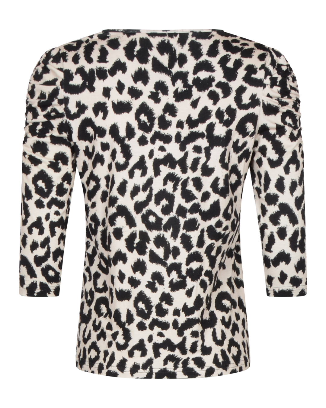 Topp Denize puffärm leo beige/svart - 3