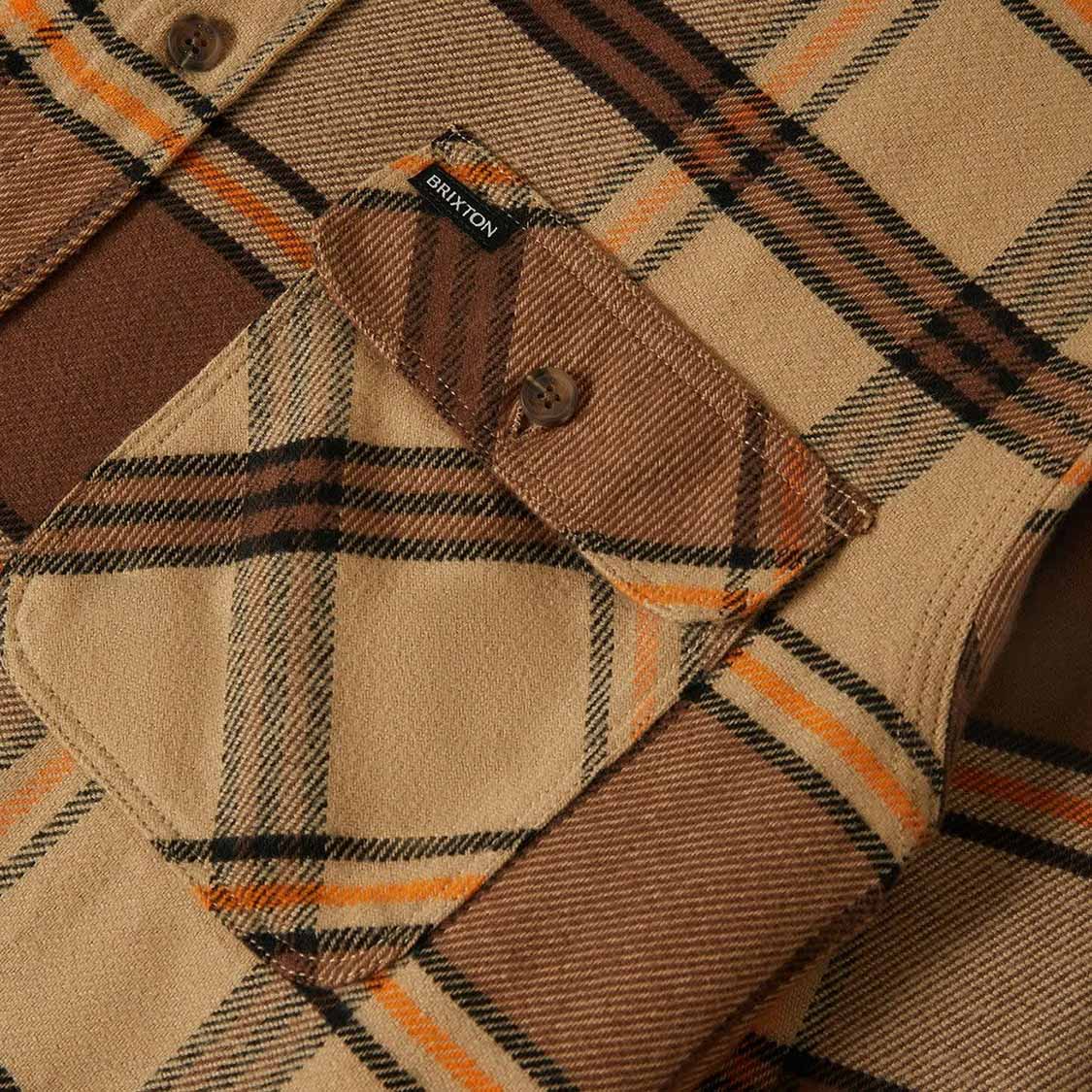 Brixton - Bowery Flannel Sand/Pinecone/Solar Orange - 5