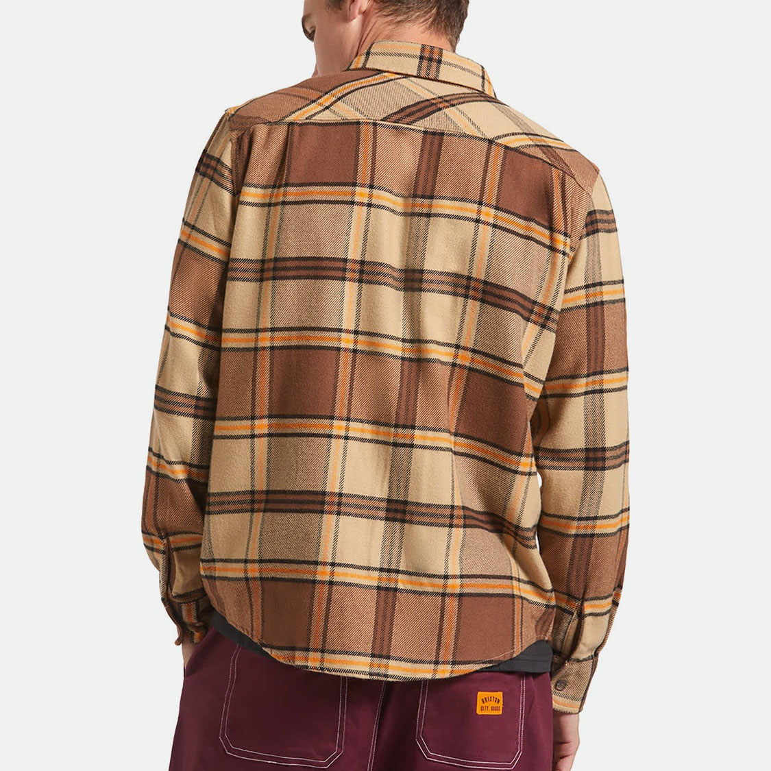 Brixton - Bowery Flannel Sand/Pinecone/Solar Orange - 2
