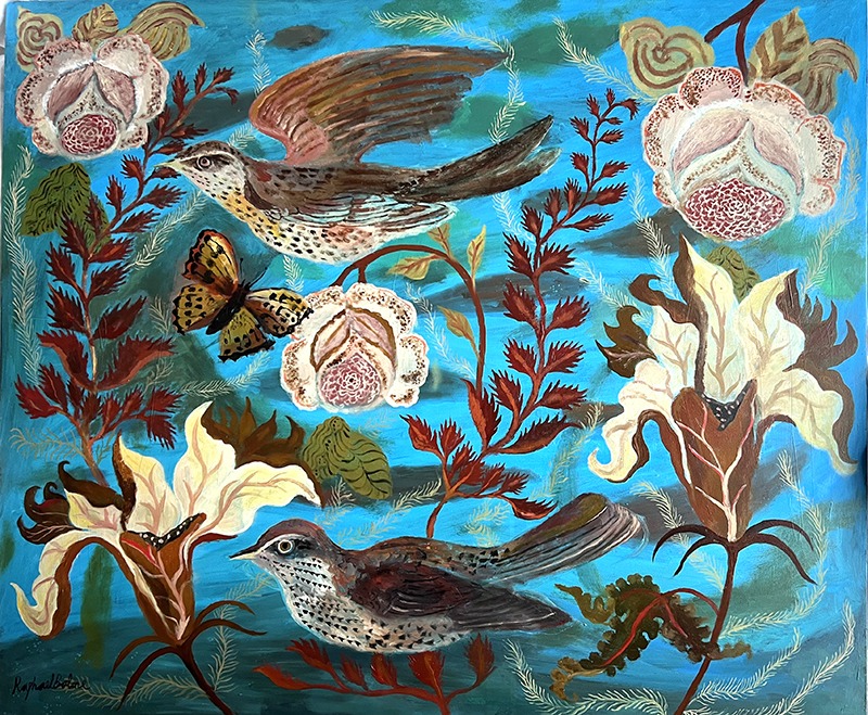 Blue Garden, Greeting Card