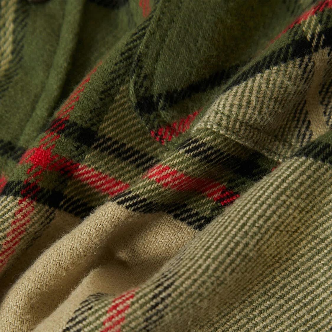Brixton - Bowery Flannel Wild Green/Elm/Adrenaline Rush - 4