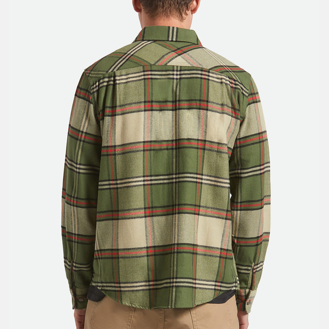 Brixton - Bowery Flannel Wild Green/Elm/Adrenaline Rush - 2