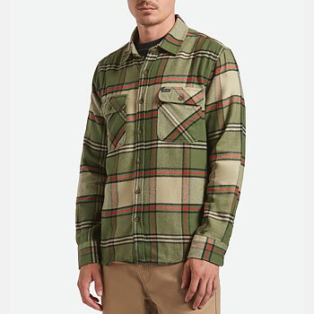 Brixton - Bowery Flannel Wild Green/Elm/Adrenaline Rush