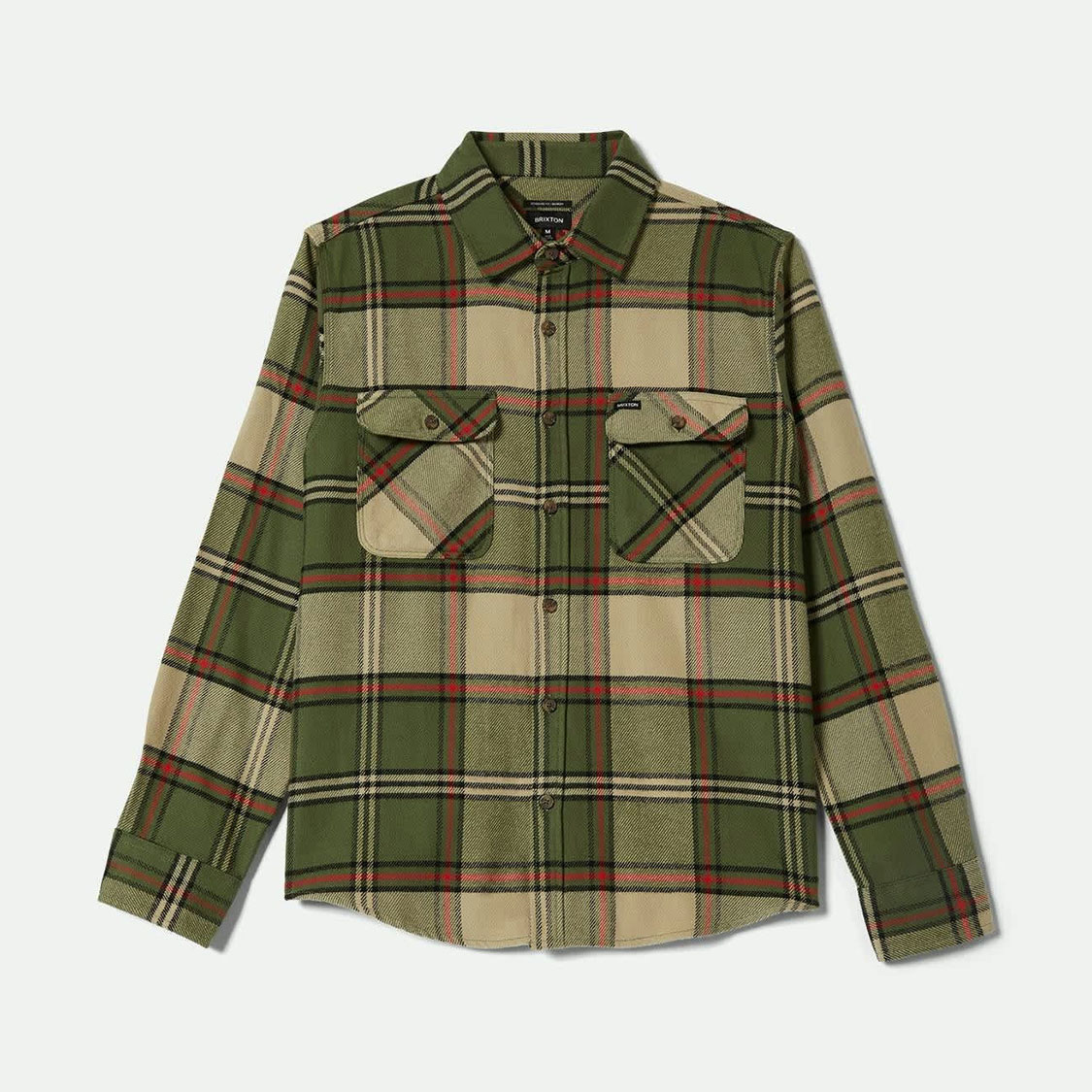 Brixton - Bowery Flannel Wild Green/Elm/Adrenaline Rush - 7